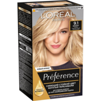 Стойкая краска для волос L'Oreal Paris Preference, оттенок 9.1, Викинг 1 шт