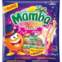 Жевательные конфеты Mamba волшебный твист 150 г 1 шт