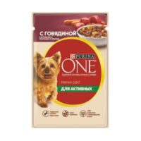 Корм ONE MINI для активных собак Говядина&Картофель в подливе 85г 1 шт