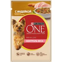 Корм Purina Мини для собак мелких пород с индейкой морковью и горохом в подливе 85 г 1 шт