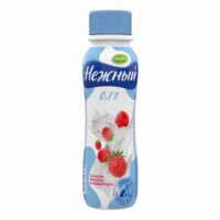 Питьевой йогурт Campina Нежный малина - земляника 0,1% 285 г 1 шт