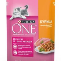 Влажный корм Purina One для котят с курицей и морковью 75 г 1 шт
