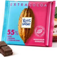 Шоколад Ritter Sport молочный 55% какао с мягким вкусом из Ганы 100 г 1 шт