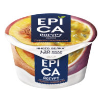 Йогурт Epica с персиком и маракуйей 4,8% 130гр 1 шт
