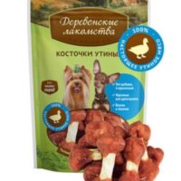 Лакомство Деревенские лакомства для собак мини-пород косточки утиные 1 шт