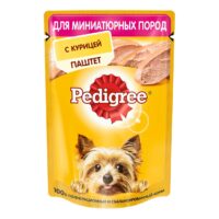 Корм Pedigree Паштет для взрослых собак мелких пород с курицей 80 г 1 шт
