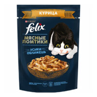 Влажный корм Felix Мясные ломтики для взрослых кошек с курицей 75 г 1 шт
