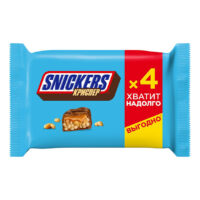 Шоколадный батончик Snickers Crispers молочный с нугой 40 г x 4 шт 1 шт