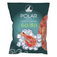 Креветки Polar Premium 60/80 северные вареные замороженные 2 кг 1 шт