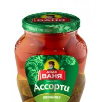 Консервы овощные Дядя Ваня Ассорти огурцы томаты 680 г 1 шт