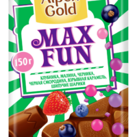 Шоколад ALPEN GOLD Maxfun молочный фрукты-ягоды, 150г 1 шт