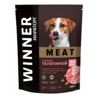 Корм сухой Winner Meat для взрослых собак мелких пород с нежной телятиной 500 г 1 шт