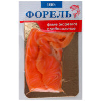 Форель слабо-соленая нарезка Atlantic Food 100г 1 шт