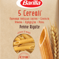 Макароны BARILLA 5 Cereali Penne rigate, со злаковой смесью, первый группа А, 450г 1 шт