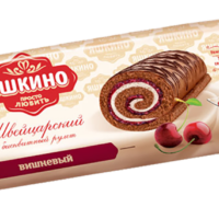 Рулет бисквитный ЯШКИНО Вишневый, 200г 1 шт