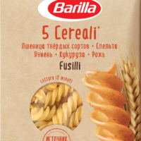 Макароны BARILLA 5 Cereali Fusilli, со злаковой смесью, первый сорт группа А, 450г 1 шт