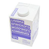 Сливки БМК ультрапастеризованные 10% бзмж 500 мл 1 шт