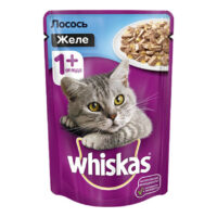 Влажный корм Whiskas для кошек лосось в желе 75 г 1 шт