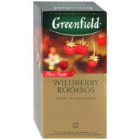 Чайный напиток Greenfield Wildberry Rooibos ароматизированный с кусочками ягод земляники и клюквы 25шт 1 шт
