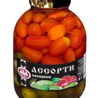 Ассорти Огурцы и томаты СКАТЕРТЬ-САМОБРАНКА, 3 л 1 шт
