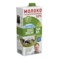 Молоко 3,2% ультрапастеризованное 1 л ЭкоНива 1 шт