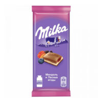 Шоколад Milka молочный миндаль-лесные ягоды 85 г 1 шт