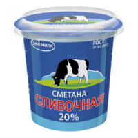 Сметана Экомилк Сливочная 20% 315 г 1 шт