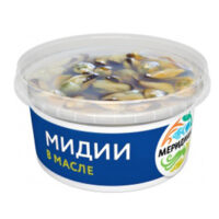 Мидии Меридиан очищенные в масле 430 г 1 шт