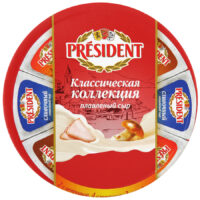 Сыр President Ассорти плавленый 45% 140г 1 шт