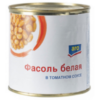 Фасоль белая ARO в томатном соусе, 425г 1 шт