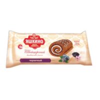 Рулет яшкино бисквит черничный 0.2кг кдв 1 шт