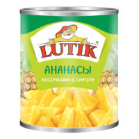 Ананасы Lutik кусочки в сиропе 580 г 1 шт