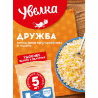 Смесь Увелка Дружба рис круглозерный и пшено шлифованное в пакетиках для варки 80 г х 5 шт 1 шт