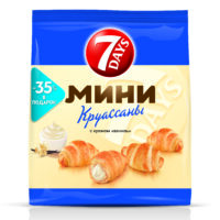 Мини круассаны с кремом Ваниль 7 Days 300г 1 шт