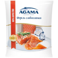 Форель слабо-соленая Agama кусок замороженная 200г 1 шт