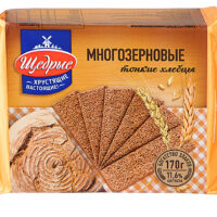 Хлебцы тонкие многозерновые Щедрые 170г 1 шт