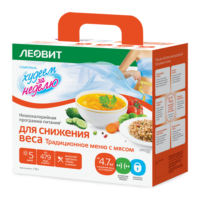 Кейс Леовит БиоСлимка Традиционное меню с мясом программа сбалансированного питания для снижения веса 1 шт