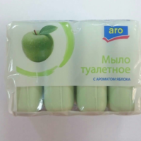 Мыло кусковое ARO яблоко, 4x75г 1 шт