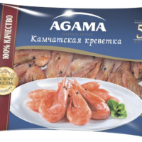 Креветки камчатские AGAMA 35/45 варено-мороженые, 800г 1 шт