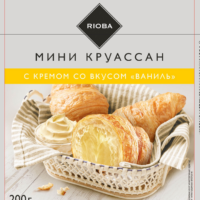 Круассаны мини с ванилью Rioba, 200г 1 шт