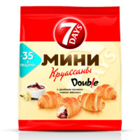 Мини Круассаны с двойным кремом какао-ваниль 7 Days 300г 1 шт