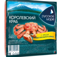 Крабовые палочки Королевский краб охлажденные 250г Русское море 1 шт