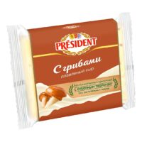 Плавленый сыр President с грибами 40% 150 г 1 шт