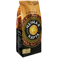 Кофе Черная Карта жареный в зернах пэ 0.25кг 1 шт