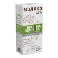Молоко 3,5% ультрапастеризованное 1 л ЭкоНива Professional line 1 шт