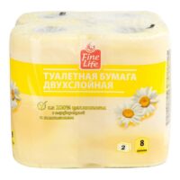 Туалетная бумага Fine Life двухслойная ромашка 8 шт 1 шт