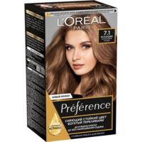 Стойкая краска для волос L'Oreal Paris Preference, оттенок 7.1, Исландия 1 шт