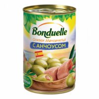 Оливки Bonduelle зеленые крупные с анчоусом без косточки 300 г 1 шт