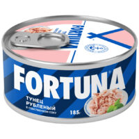 Тунец рубленый в собственном соку Fortuna 185г 1 шт