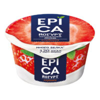 Йогурт Epica с клубникой 4,8% 130г Эрманн 1 шт